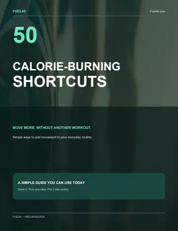 50 Calorie-Burning Shortcuts — actual PDF cover